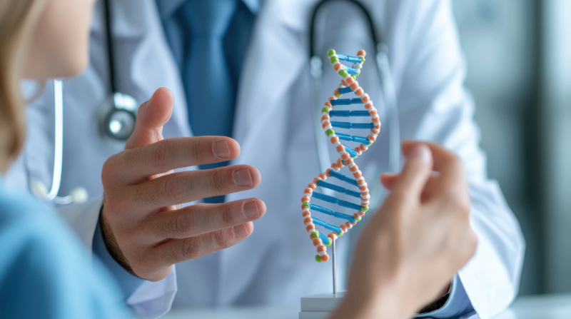 受け口の原因に遺伝的要素があるということを説明するイメージ