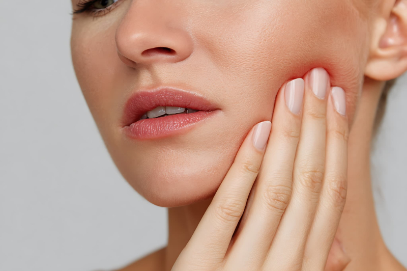 歯ぎしりで顎関節が痛くなったイメージ