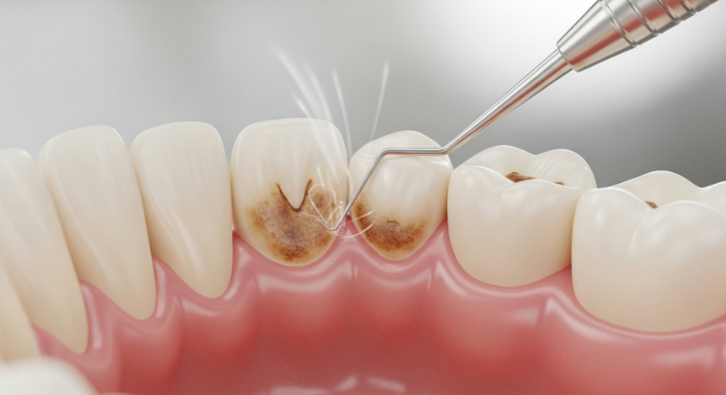歯科医院での歯石取りのイメージ